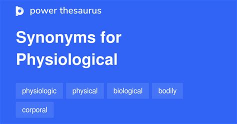 physiologisch synonym|physiological in english.